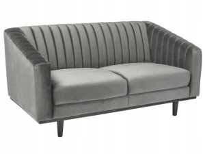 Sofa Asprey 2 Velvet Szary Bluvel 14/ Wenge Signal