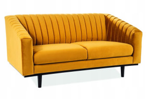 Sofa Asprey 2 Velvet Curry Bluvel 68 /wenge Signal