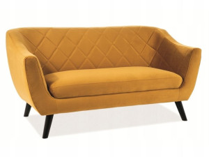Sofa Molly 2 Velvet Curry Bluvel 68 / Wenge Signal