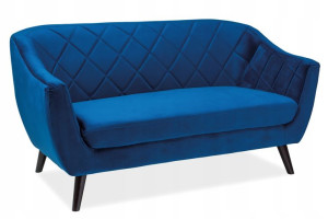 Sofa Molly 2 Velvet Granatowy 86 / Wenge - Signal