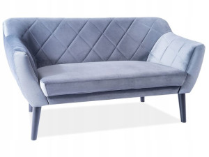 Sofa Karo 2 Velvet Szary Bluvel 14 / Wenge Signal