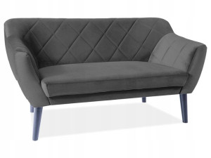 Sofa Karo 2 Velvet Czarny Bluvel 19 / Wenge Signal