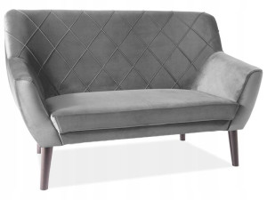 Sofa Kier 2 Velvet Szary Bluvel 14 / Wenge Signal