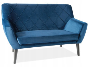 Sofa Kier 2 Velvet Granatowy 86 / Wenge Signal