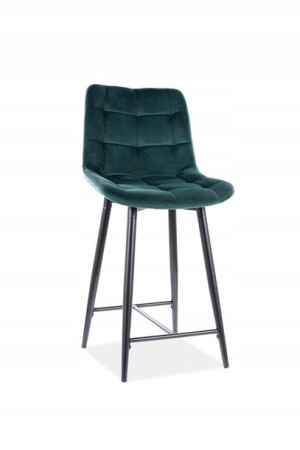 Półhoker Chic H-2 Velvet Czarny/ Zielony 78 Signal