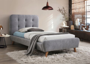 Łóżko Tiffany 90x200 Szary / Dąb Tap. 57 Signal