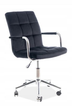 Fotel Obrotowy Q-022 Velvet Czarny Bluvel19 Signal