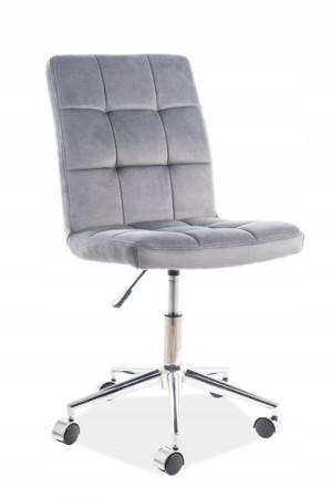 Fotel Obrotowy Q-020 Velvet Szary Bluvel14 Signal