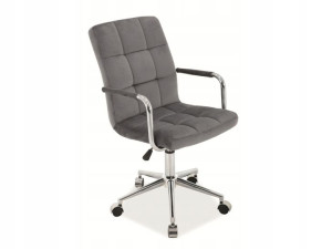 Fotel Obrotowy Q-022 Velvet Szary Bluvel14 Signal