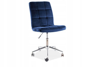Fotel Obrotowy Q-020 Velvet Granatowy 86 Signal