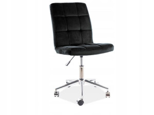 Fotel Obrotowy Q-020 Velvet Czarny 19 Signal