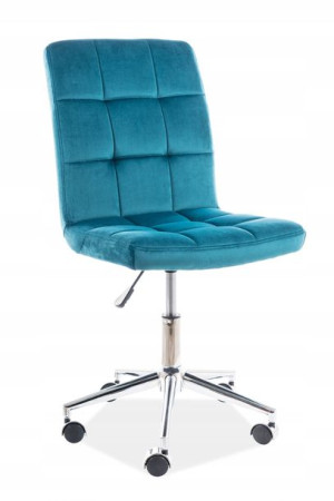 Fotel Obrotowy Q-020 Velvet Turkus Bluvel85 Signal