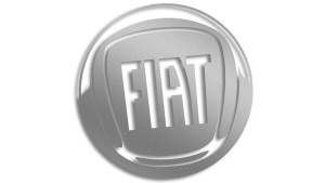 Wycinana naklejka FIAT srebrna