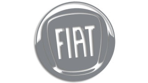 Wycinana naklejka FIAT szara