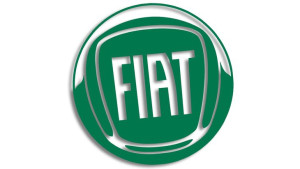 Wycinana naklejka FIAT zielona