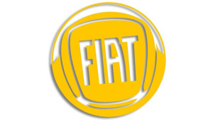 Wycinana naklejka FIAT żółta