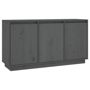 Szafka, szara, 111x34x60 cm, lite drewno sosnowe