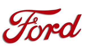 Wycinana naklejka FORD czerwona