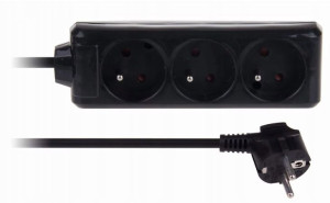 Przedłużacz 1,5M-3GN+0 3x1,0 10A IP20 LB0080B-1,5
