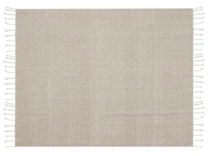 Koc bawełniany 130 x 160 cm beżowy TILMI