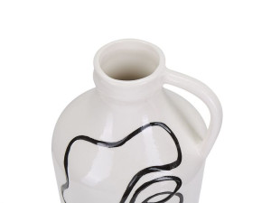 Wazon na kwiaty ceramiczny biały AGRINION