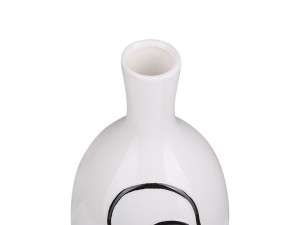 Wazon na kwiaty ceramiczny biały AKRAI