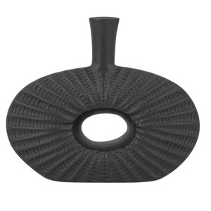 Wazon dekoracyjny ceramiczny czarny ARWAD