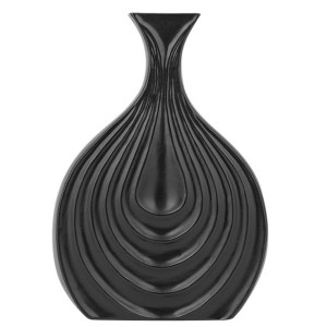 Wazon dekoracyjny ceramiczny 25 cm czarny THAPSUS