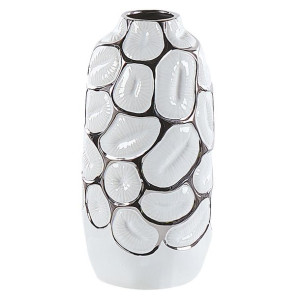 Wazon dekoracyjny ceramiczny 28 cm biały CENABUM