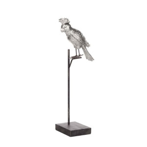 Figurka papuga srebrna COCKATOO