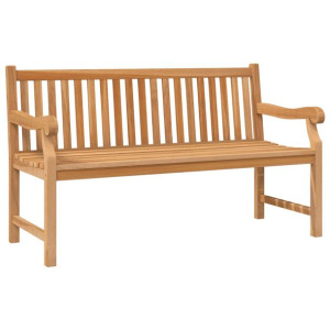 Ławka ogrodowa, 150 cm, lite drewno tekowe