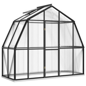 Szklarnia z ramą podstawy, antracytowa, 3,3 m², aluminium