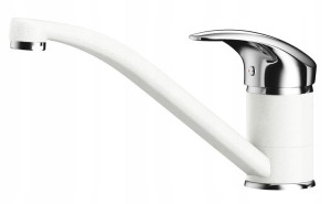 Bateria do zlewu KERNAU KWT 03 WHITE/CHROME Granit
