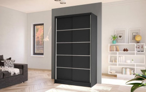 Szafa Bez Luster - 100 Cm - Czarna