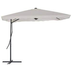 Parasol ogrodowy na słupku stalowym, 250 x 250 cm, piaskowy
