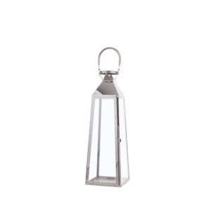 Lampion stalowy 42 cm srebrny CRETE