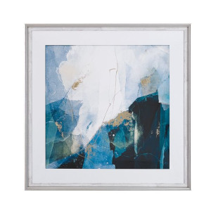 Obraz w ramie abstrakcja 60 x 60 cm niebieski MONG