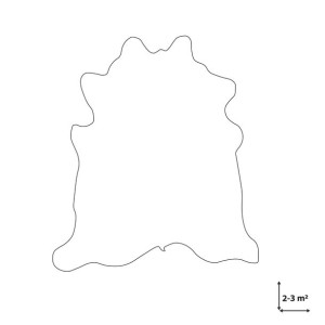 Skóra bydlęca 2-3 m² złoty brąz NASQU