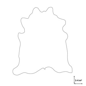Skóra bydlęca 3-4 m² brązowa NASQU