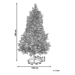 Ośnieżona sztuczna choinka 180 cm zielona DENALI
