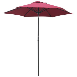 Parasol, burgundowy, 200 x 211 cm, aluminium