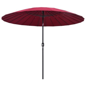 Parasol ogrodowy na słupku aluminiowym, 270 cm, bordowy