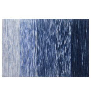 Dywan wełniany 140 x 200 cm niebieski KAPAKLI