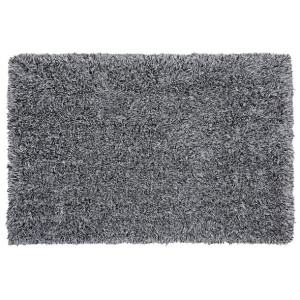 Dywan shaggy 140 x 200 cm czarno-biały CIDE
