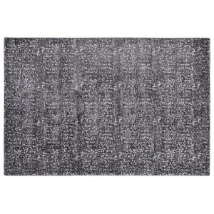 Dywan z wiskozy 140 x 200 cm szaro-srebrny ESEL