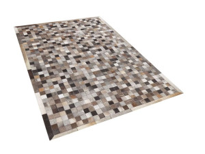 Dywan patchwork skórzany 140 x 200 cm wielokolorow