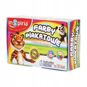 Farby Plakatowe Plakatówki Farby Dla Dzieci 6 Szt.