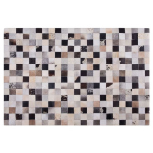Dywan patchwork skórzany 160 x 230 cm wielokolorow