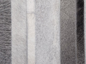 Dywan skórzany 160 x 230 cm jasnoszary AZAY