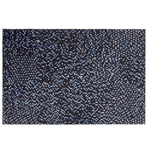 Dywan skórzany 160 x 230 cm brązowo-niebieski IKIS